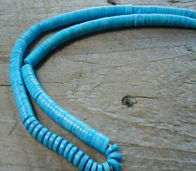 Indian Santo Domingo Necklace Turquoise Heishi